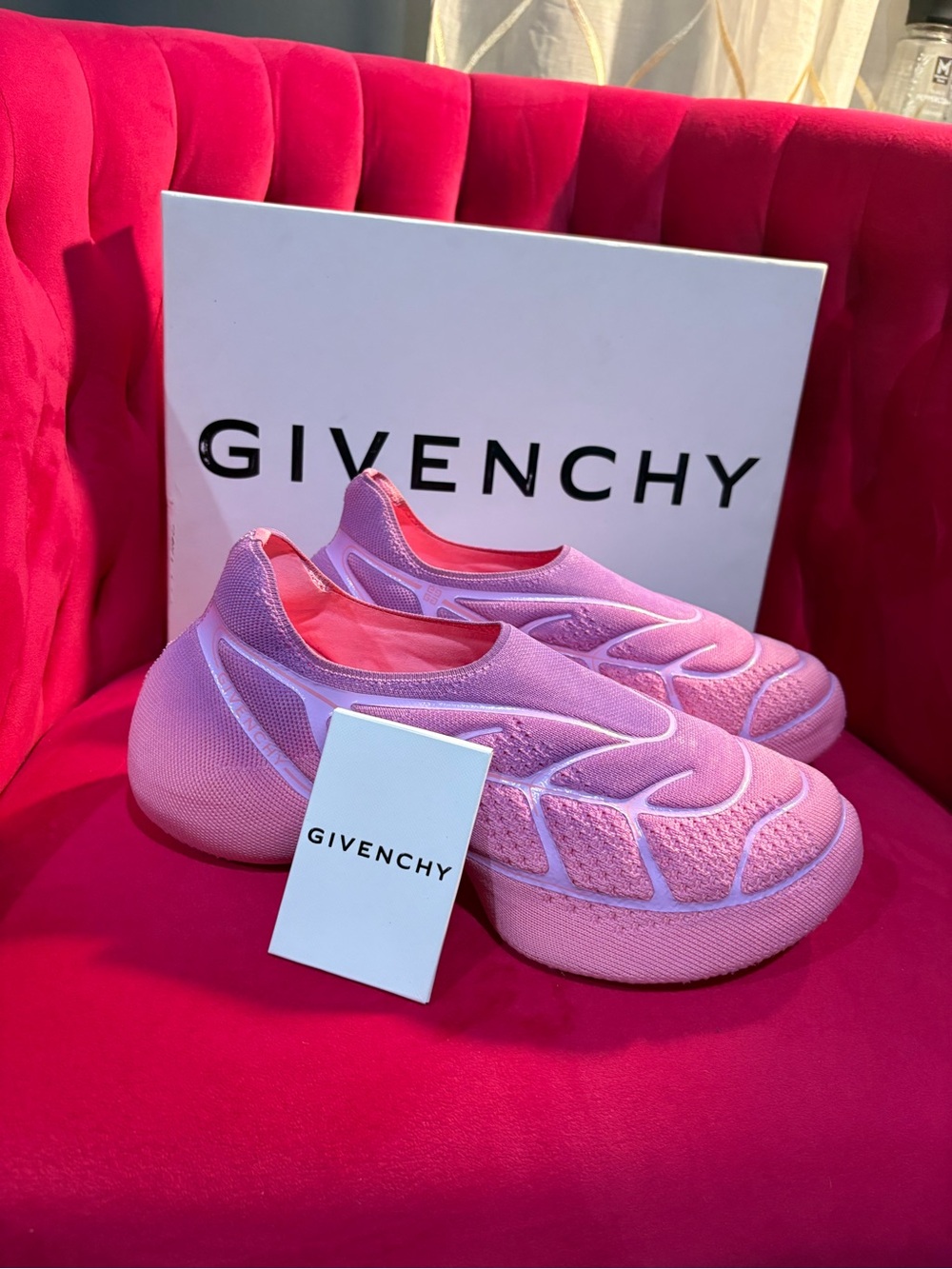 Givenchy TK-360+ Pink/Purple Slip-On Sneakers Women’s Authentic